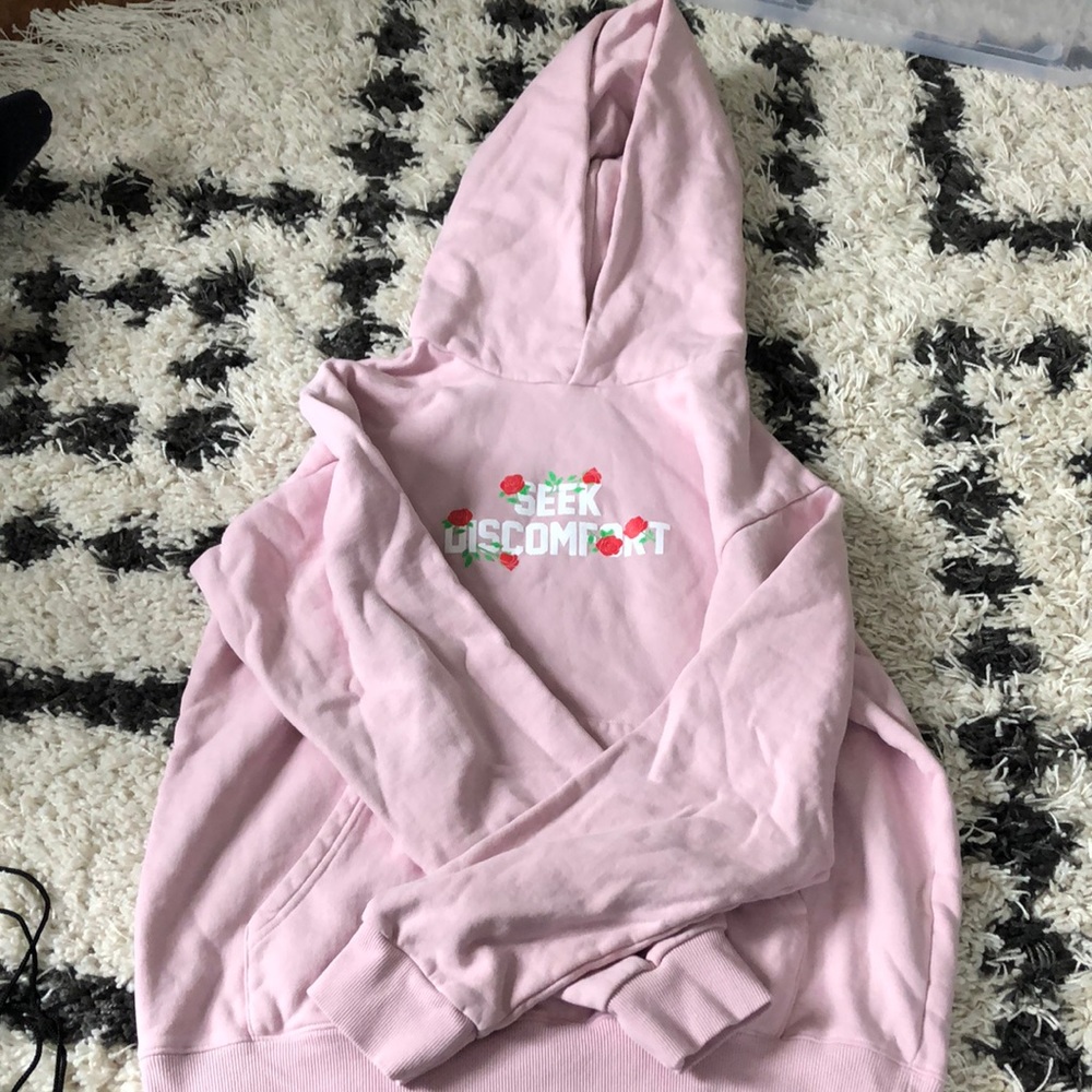 Seek discomfort Yes Theory sweatshirt